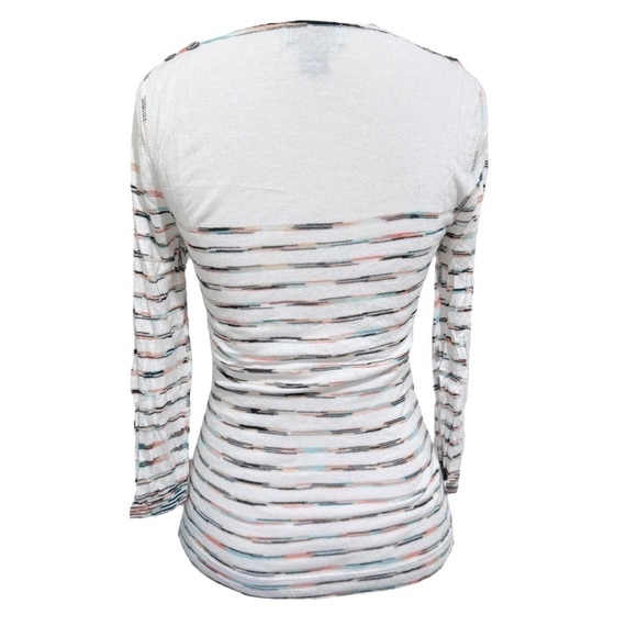 Stacia Bamboo Tencel Blend Striped Top Size XSMALL 3/4 Sleeves - Picture 3 of 6